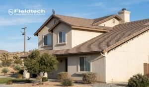 Birds nesting and perching on the roof and utility poles of a California home showing the need to stop birds from nesting on your house