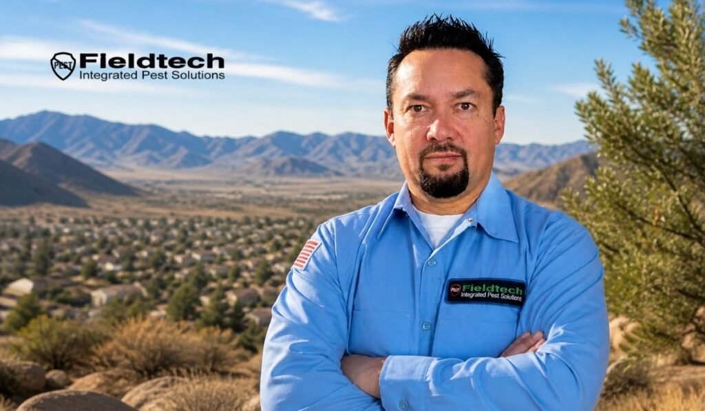 Fieldtech Integrated Pest Solutions technician ready to help get rid of rats in California